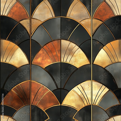Seamless Art Deco Geometric Pattern for Elegant Home Decor and Fashion Designs