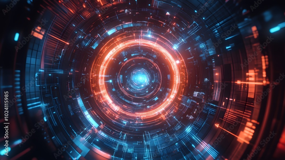 Abstract circle technical and futuristic shape, 3d illustration. Abstract circle technical and futuristic shape, 3d illustration.