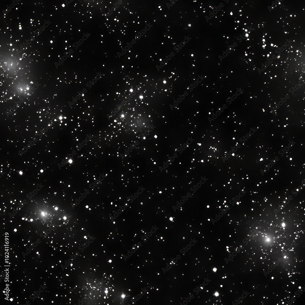 Fototapeta premium seamless pattern of bright stars twinkling in a deep black universe