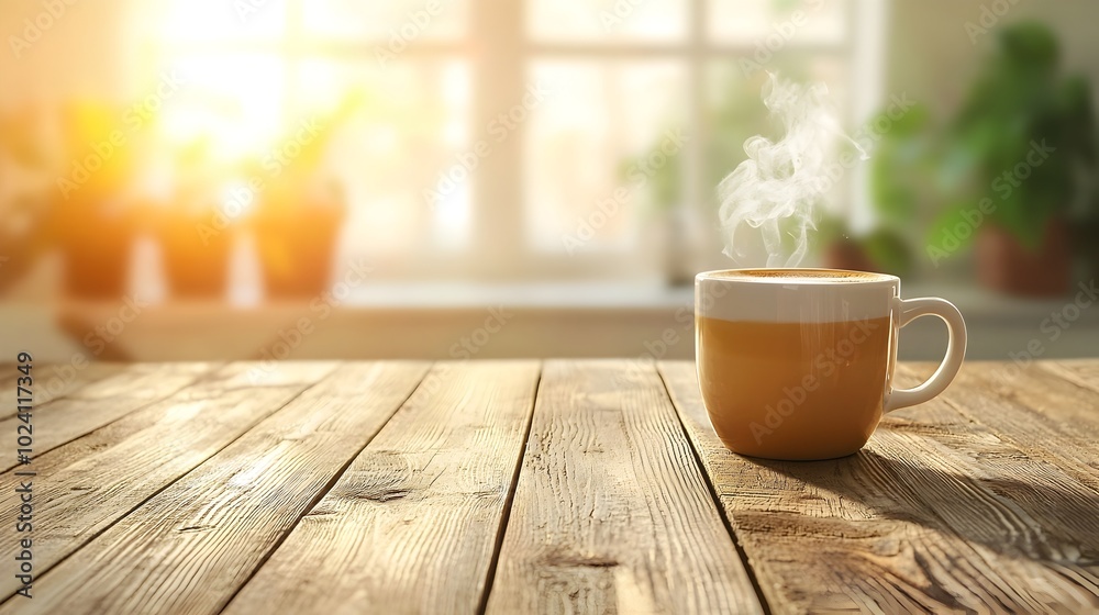 Cozy morning coffee ritual on a rustic wooden table with earthy colors and a double exposure silhouette Relaxed vibe with copy space for text or design Cozy morning coffee ritual on a rustic wooden table with earthy colors and a double exposure silhouette Relaxed vibe with copy space for text or design