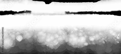 墨のにじみ、水滴、インク、黒の水彩グラデーション、手書き風の背景、バナー、コピースペース、テンプレート。