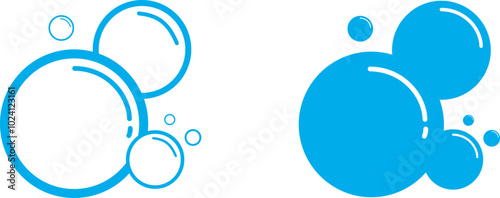 flat design bubble soap vector icon