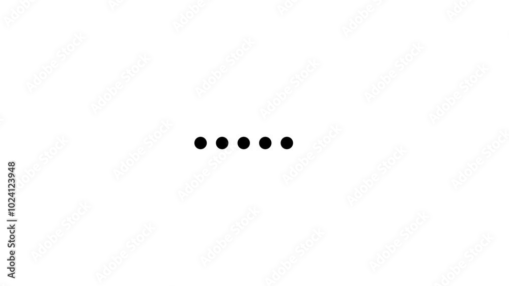 Loading indicated by dot. Loading dot icons animation. Typing loading ...
