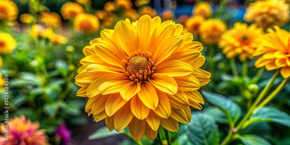 Isolating a Beautiful Yellow Flower in a Garden for Nature Photography and Floral Design Inspiration Isolating a Beautiful Yellow Flower in a Garden for Nature Photography and Floral Design Inspiration