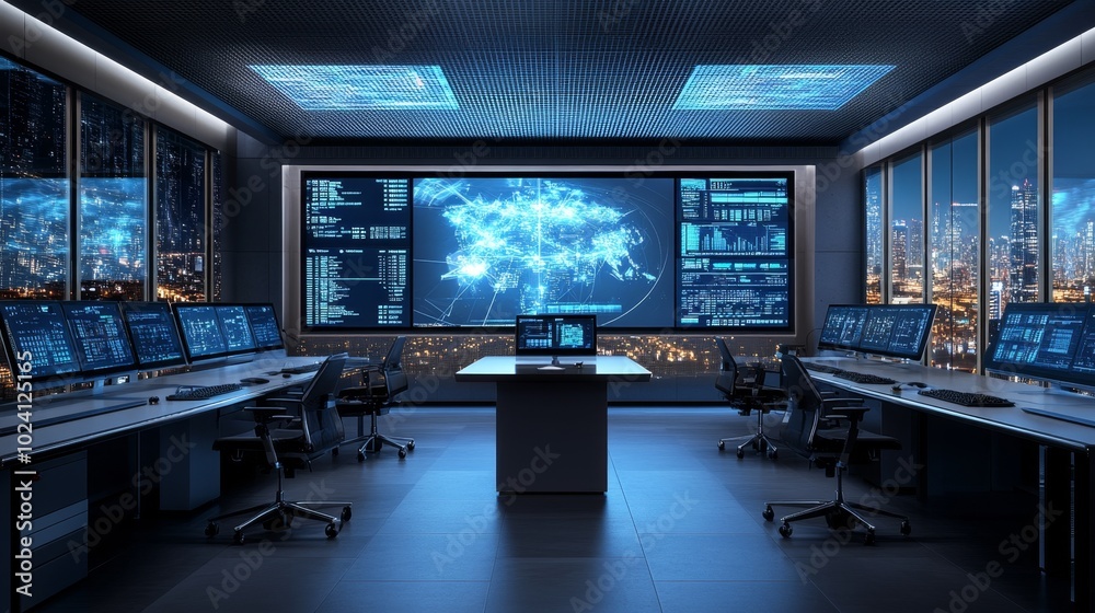 Modern Telecommunications Control Room Interior Design Modern Telecommunications Control Room Interior Design