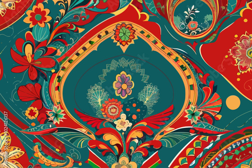 illustration background on swedish culture pattern