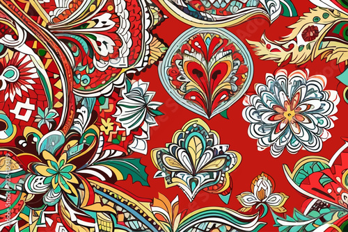 illustration background on swedish culture pattern