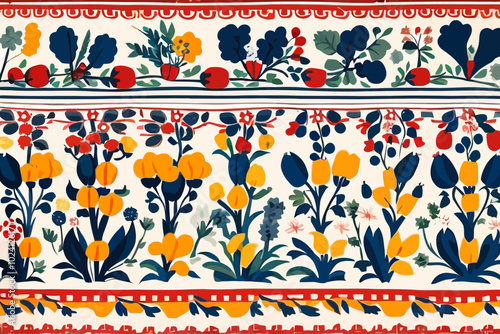 illustration background on swedish culture pattern