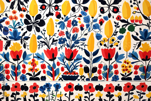 illustration background on swedish culture pattern
