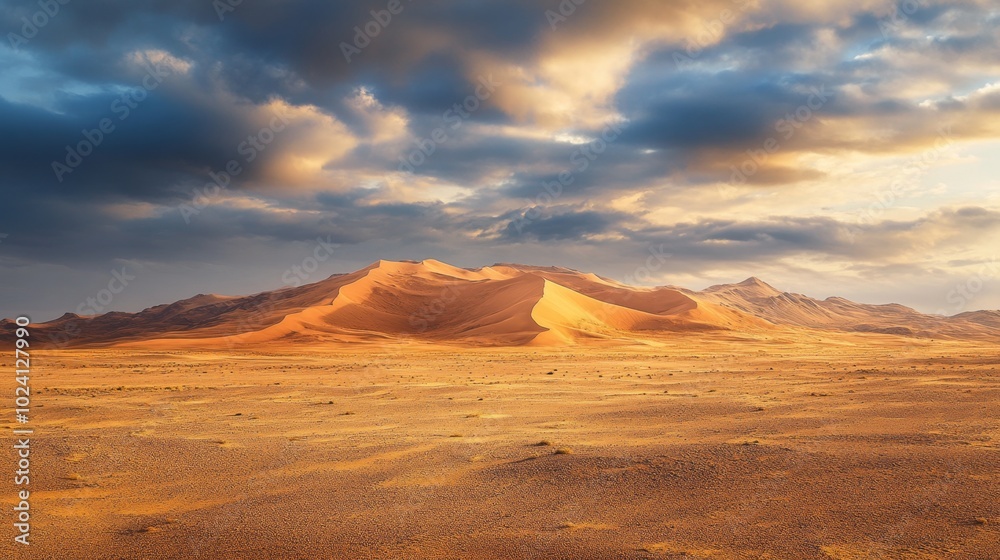 Vast Arid Desert Landscape with Towering Dunes
