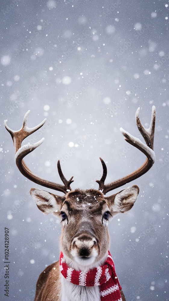 santa claus with a reindeer santa claus with a reindeer