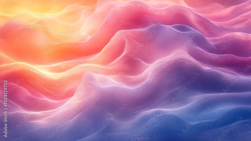 Obraz premium Abstract background with colorful waves and glowing texture.