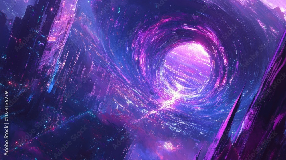 A glowing paintbrush surrounded by neon purple and blue cyber lights, painting a futuristic masterpiece on a digital canvas A glowing paintbrush surrounded by neon purple and blue cyber lights, painting a futuristic masterpiece on a digital canvas