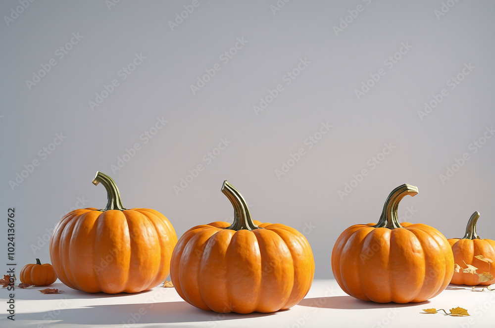pumpkins on the white table pumpkins on the white table