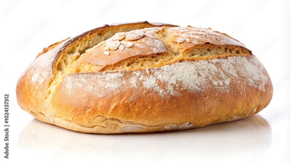 Loaf of bread with crust on white surface in shallow Depth of Field Loaf of bread with crust on white surface in shallow Depth of Field
