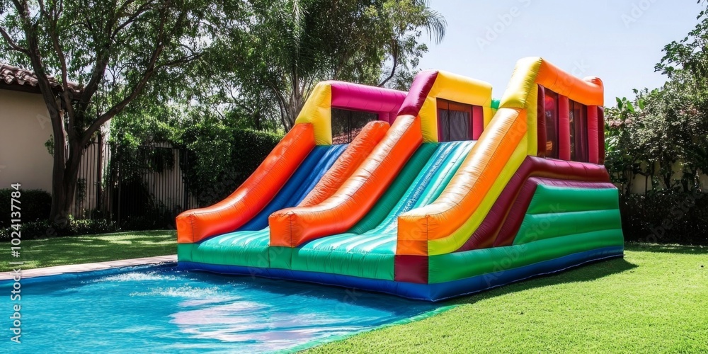 Exciting Water Slide and Bounce House for Kids Exciting Water Slide and Bounce House for Kids