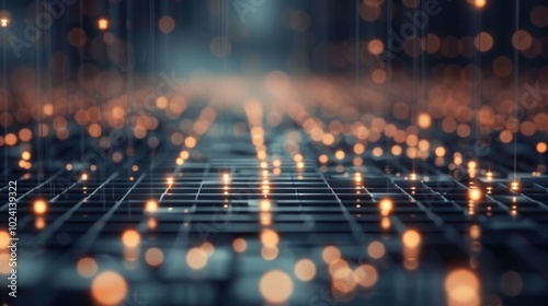 Wallpaper Mural Illustrating the intricate network system of quantum computing and its impact on global intelligence. Torontodigital.ca