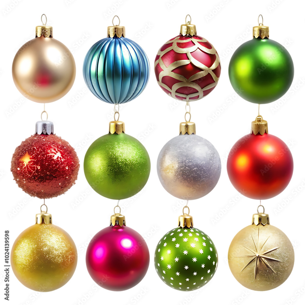 Realistic christmas ball ornaments Realistic christmas ball ornaments