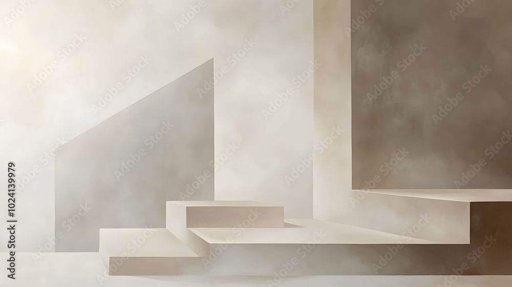 Minimalist Beige Plaster Composition, soft gradients, few elements, off-white backdrop, serene and harmonious visual experience Minimalist Beige Plaster Composition, soft gradients, few elements, off-white backdrop, serene and harmonious visual experience