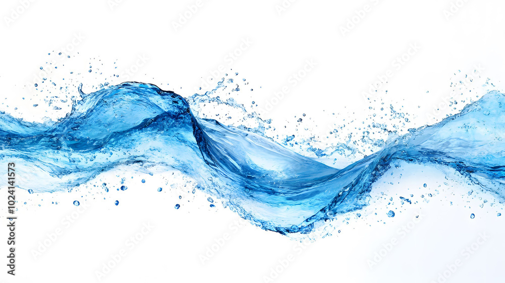 Blue Wave Abstract, fluid blue waves blend seamlessly on a white canvas, embodying modern minimalism and contemporary artistry. Blue Wave Abstract, fluid blue waves blend seamlessly on a white canvas, embodying modern minimalism and contemporary artistry.