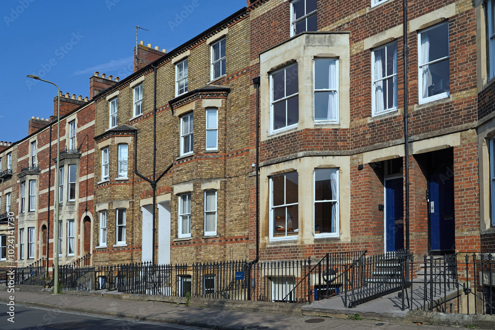 Fototapeta premium English row house, Victorian middle class residences