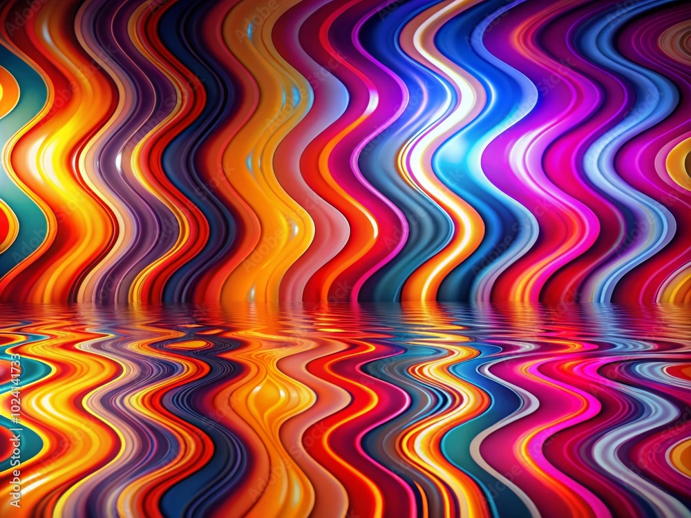 Retro 60s 70s Geometric Liquid Shapes with Wavy Fluid Background for Unique Wallpaper Design Retro 60s 70s Geometric Liquid Shapes with Wavy Fluid Background for Unique Wallpaper Design
