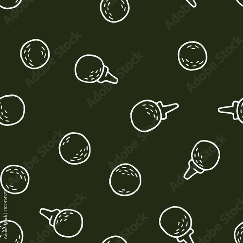 Outline Bunch of Golf Ball Vector Seamless Pattern illustration Design