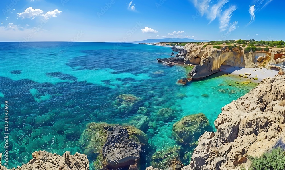 Wonderful turquoise Mediterranean sea. Wonderful turquoise Mediterranean sea.