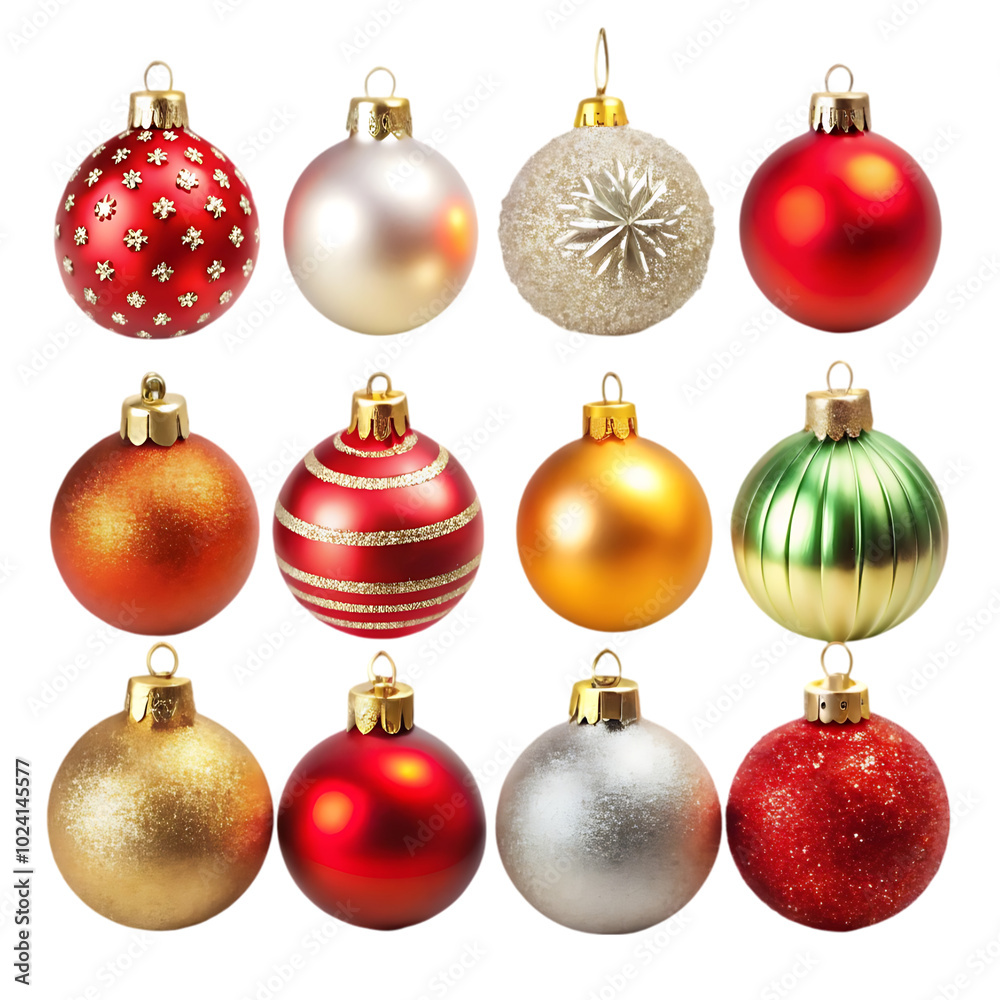 Realistic christmas ball ornaments Realistic christmas ball ornaments