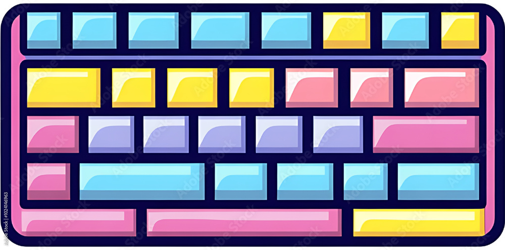 Keyboard computer flat icon design illustration. Keyboard computer flat icon design illustration.
