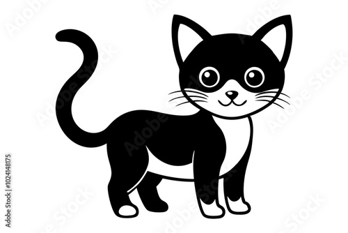 black cat cartoon