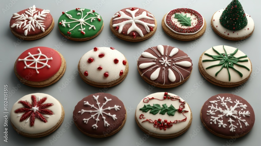 Assorted Christmas cookies. Assorted Christmas cookies.