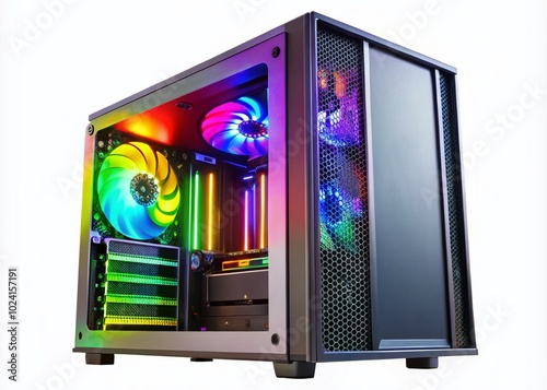 Stylish and Functional Computer Case for Optimal Cooling and Aesthetics in Gaming, Office, or Personal Use photo