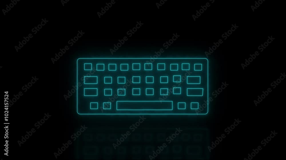 neon computer keyboard with black background. . Computer video games, hacking, technology, internet concept. neon computer keyboard with black background. . Computer video games, hacking, technology, internet concept.