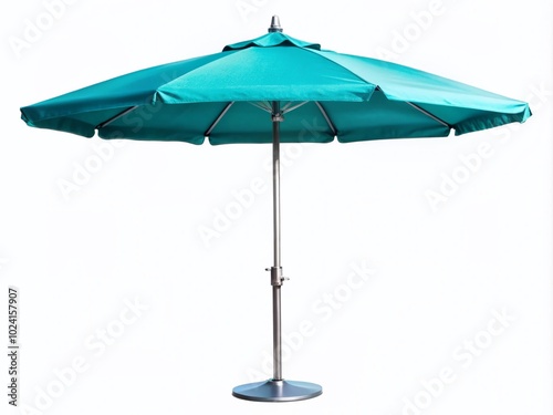 Stylish Turquoise Patio Umbrella Isolated for Outdoor Decor, Perfect for Summer Gatherings and Garden Relaxation Spaces