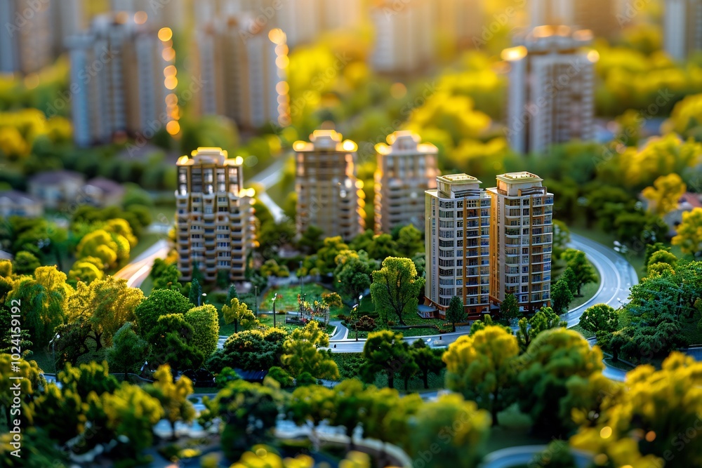 Obraz premium Artificial intelligence revolutionizing real estate development where AI models simulate urban growth optimize land use ensuring sustainable and profitable developments