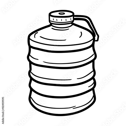 A hand drawn icon of a collapsible bottle