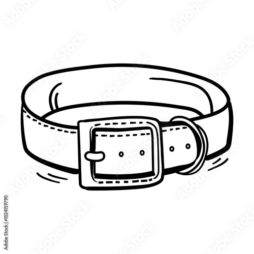 A hand drawn icon of a hiking belt, often used to secure equipment or hold items during outdoor adventures