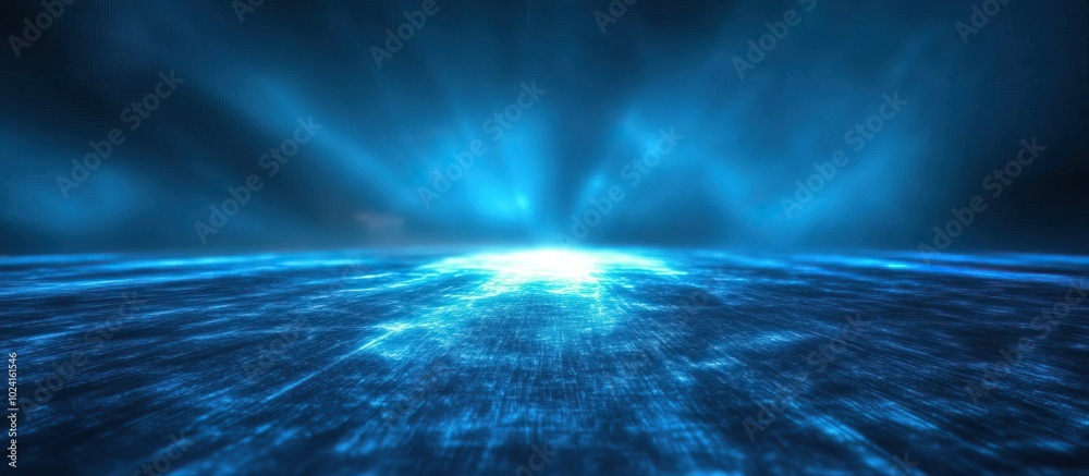 Abstract Blue Light Effect with a Digital Grid Pattern Abstract Blue Light Effect with a Digital Grid Pattern