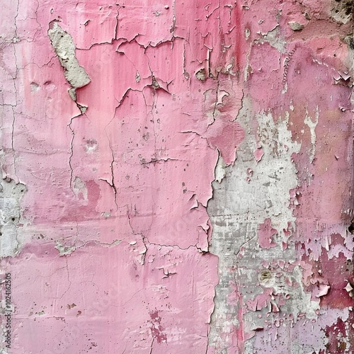 Pink Plaster Old Distressed Grunge Wall