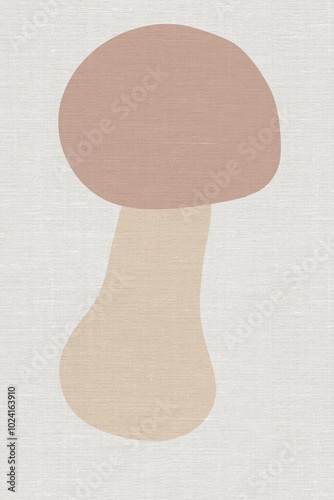 A cozy and aesthetic collection of earth tone mushroom illustrations, inspired by the quiet beauty of nature. Each mushroom is drawn in warm, muted colors — beige, terracotta, brown, olive, and cream 