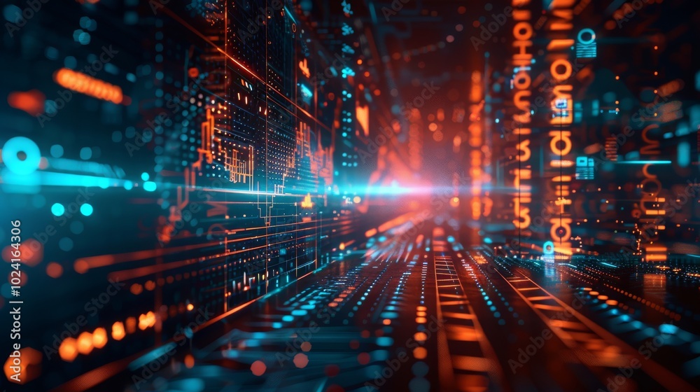 Abstract Financial Technology Background Design Abstract Financial Technology Background Design
