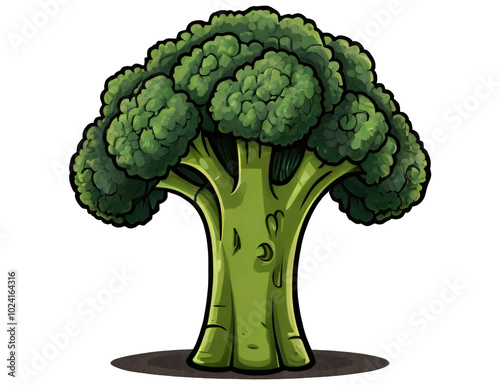 broccoli on a white background