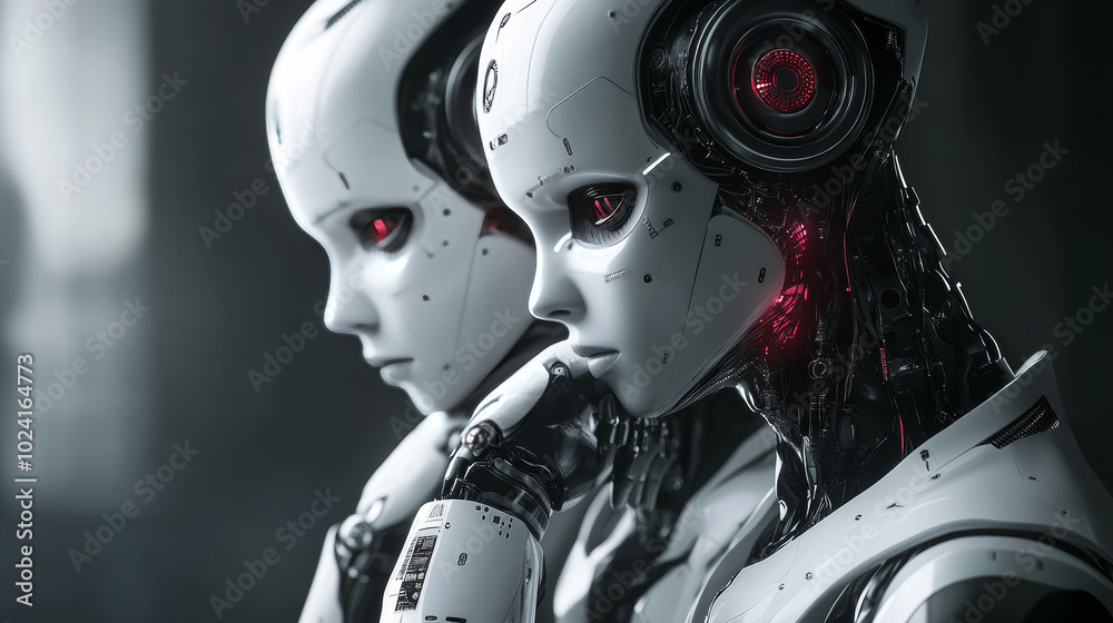 Robots with advanced minds could take over the world. This futuristic idea imagines a conflict between humans and intelligent machines, leading to a possible takeover by robots or cyborgs.