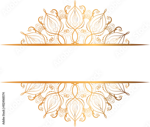 Ornamental luxury mandala pattern background with royal golden arabesque pattern Arabic Islamic east style. Traditional Turkish, Indian motifs. Great for fabric and textile, wallpaper floral design