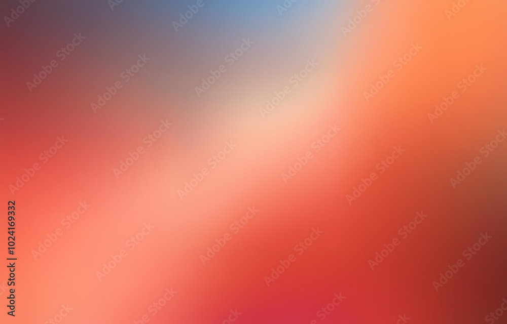 A blurred gradient background with shades of red, orange, and blue.