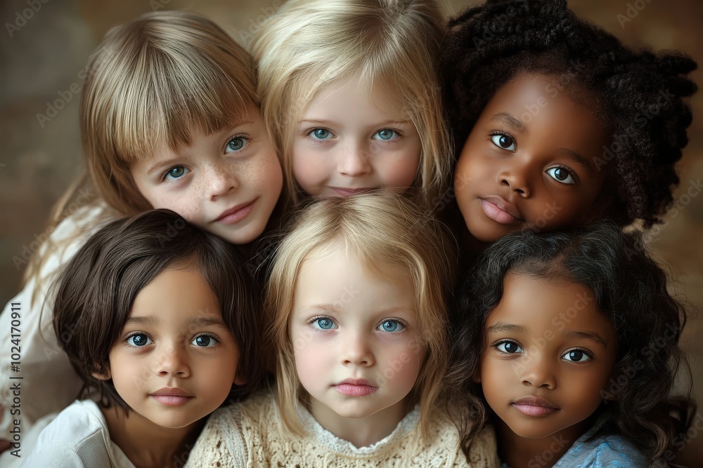 Multiracial Kids Group Playing Together in a Diverse and Inclusive Environment Multiracial Kids Group Playing Together in a Diverse and Inclusive Environment