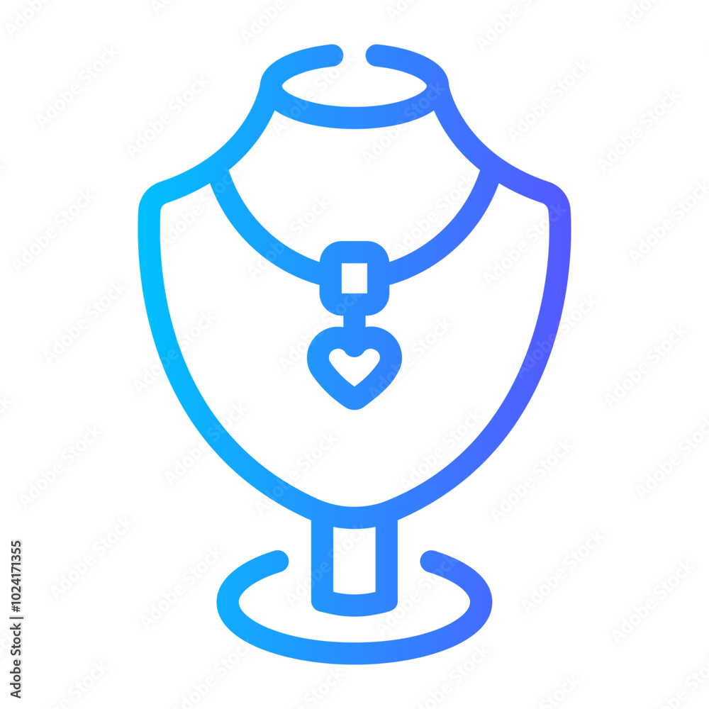 necklace Line Gradient Icon necklace Line Gradient Icon