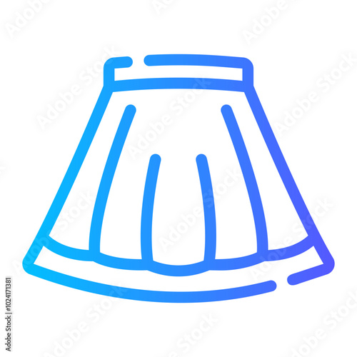 skirt Line Gradient Icon