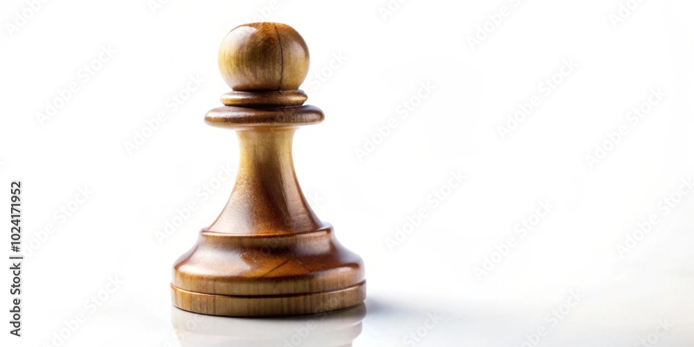 isolated wooden chess pawn against white background isolated wooden chess pawn against white background